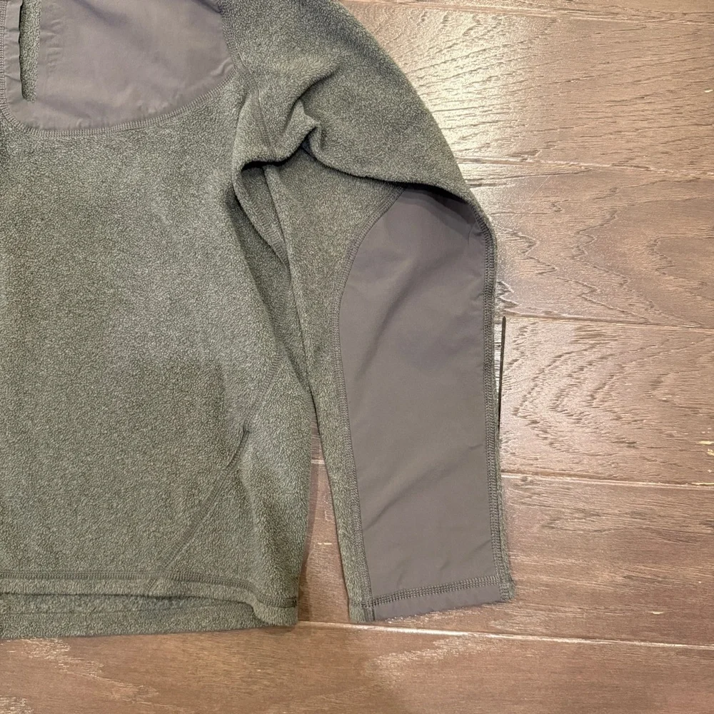 The North Face 1/4-Zip Fleece Pullover Men’s Large – Olive and Gray, Worn/As-Is